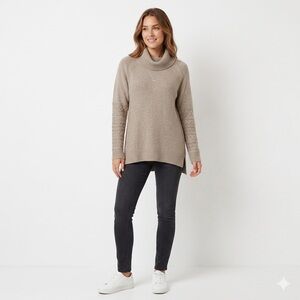 Calvin Klein Women's Tan Cowl Neck Sweater